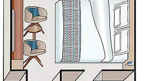 MS Amadeus Amara: Kabinengrundriss Kabinen Kat. C