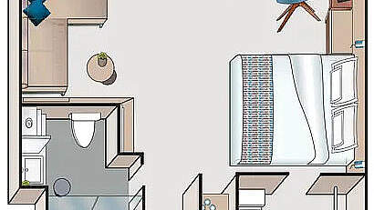 MS Amadeus Amara: Kabinengrundriss Suite