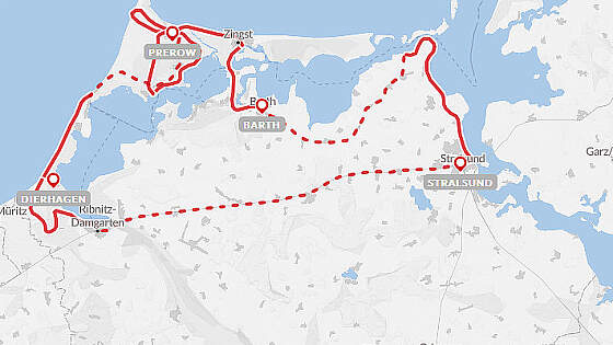 Route Wanderreise: Mecklenburger Fischland