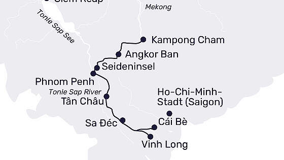 Route MS La Marguerite: Der Mekong