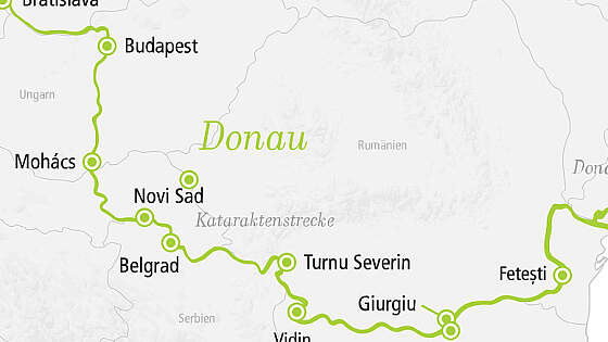 Route A-ROSA Flora: Donaudelta ab Wien