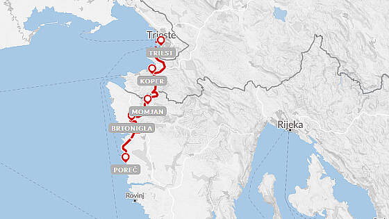 Route Wanderreise: Wandern in Istrien