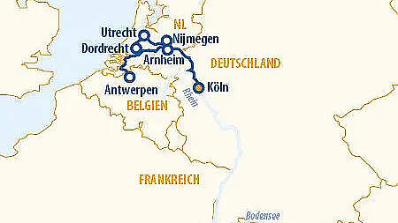 Routenkarte MS VistaGracia: Weihnachtsreise