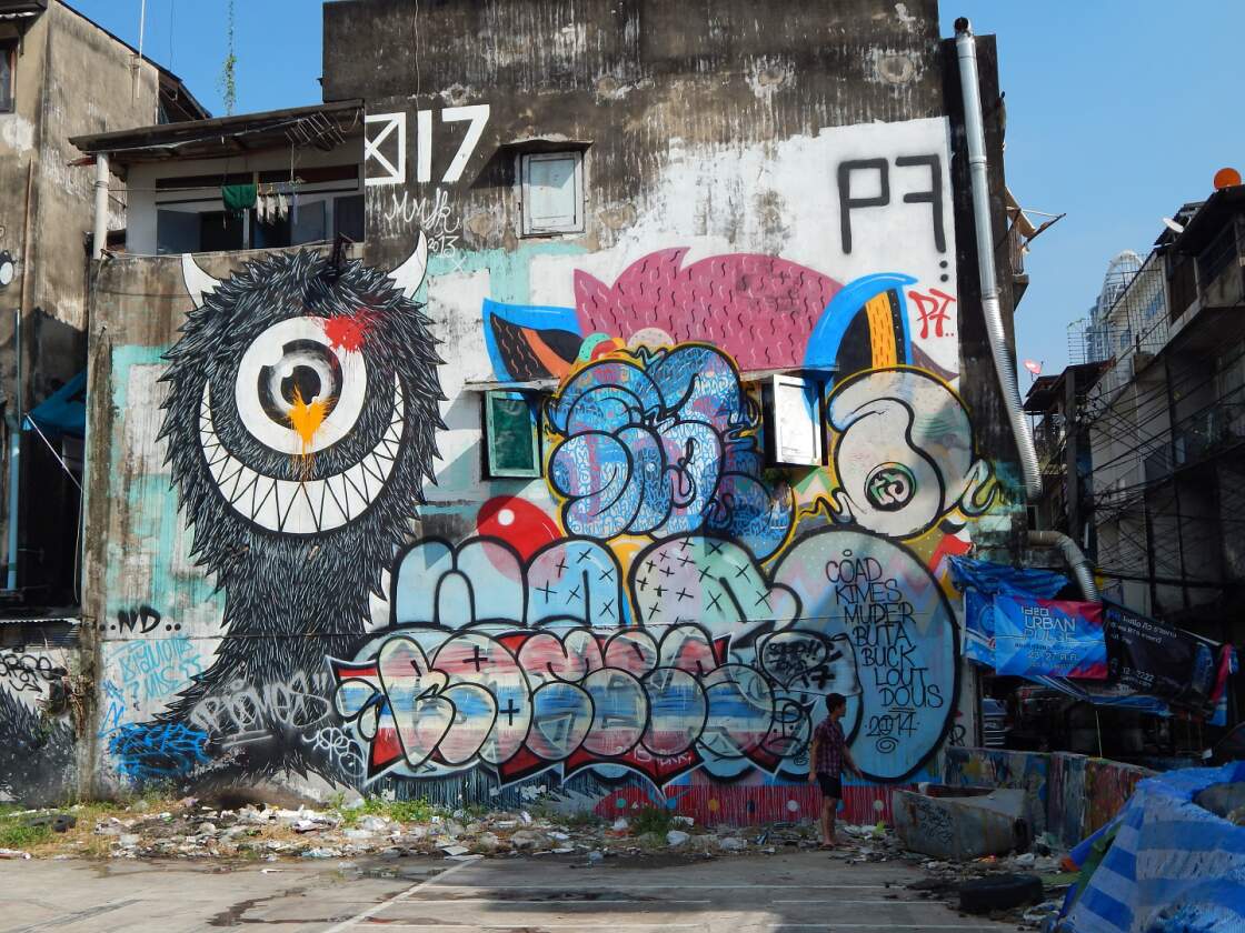 Streetart im Viertel Talad Noi in Bangkok