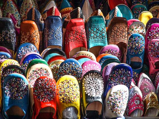 Souvenirs aus Marokko: Babouches (Schuhe)