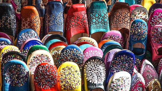 Souvenirs aus Marokko: Babouches (Schuhe)