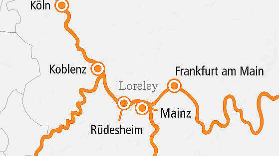 Route A-Rosa Adventskreuzfahrt: Rhein Adventstraum