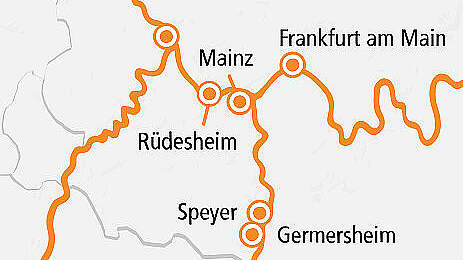 Reiseroute A-ROSA Silva: Rhein Silvester