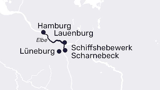 Routenkarte MS Sans Souci: Adventszauber auf der Elbe