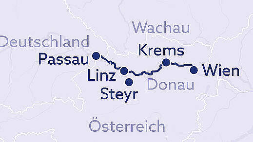 Reiseroute MS Maxima: Lichter und Christkindlmarkt
