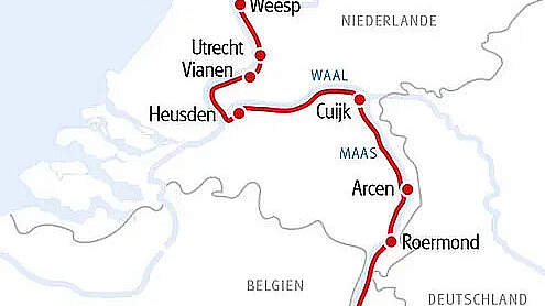 Route Radkreuzfahrt: Amsterdam - Maastricht