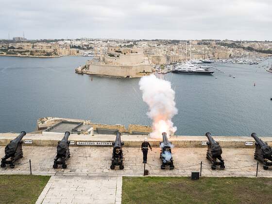 Malta, Valletta: Obere Barrakka Gärten