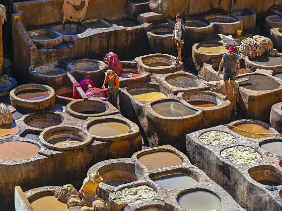 Marokko, Fes: Gerbereien