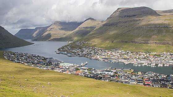 Klaksvik auf den Faröer-Inseln in Dänemark