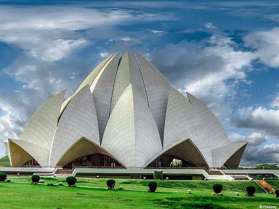 Delhi, Indien: Bahai Tempel