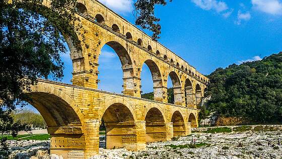 Pont du Gard in der Provence Frankreich