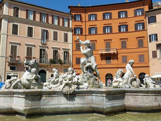 Italien, Rom: Piazza Navona (Neptunbrunnen)