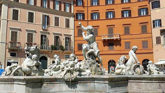 Italien, Rom: Piazza Navona (Neptunbrunnen)