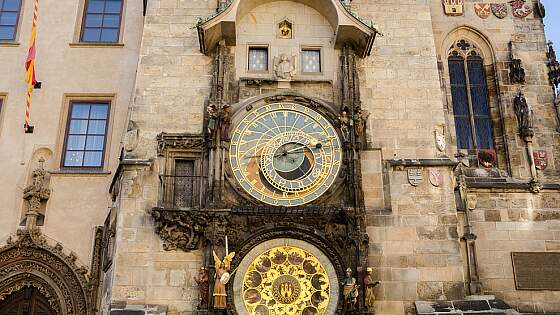 Tschechien, Prag: Turmuhr Rathaus Altstadt