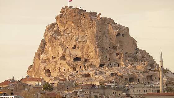 Türkei, Kappadokien: Burgfelsen Uchisar