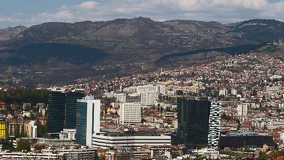 Blick auf die Stadt Sarajevo