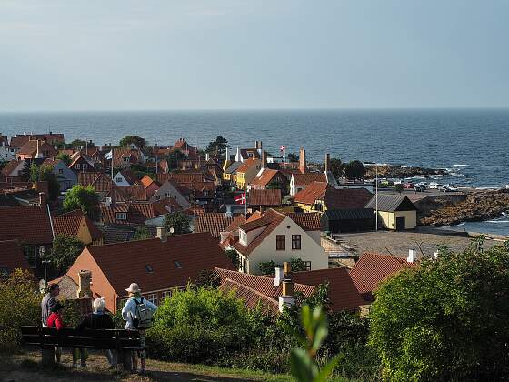 Stadtbild von Rönne auf Bornholm in Dänemark