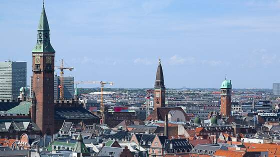 Türme der Stadt Kopenhagen in Dänemark