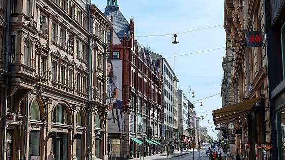 Helsiniki Stadtbild Straße
