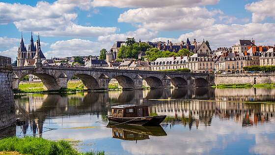 Stadt Blois im Loiretal Frankreich