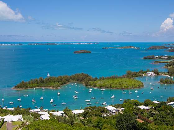 Bermuda: Meeresbucht mit Yachten