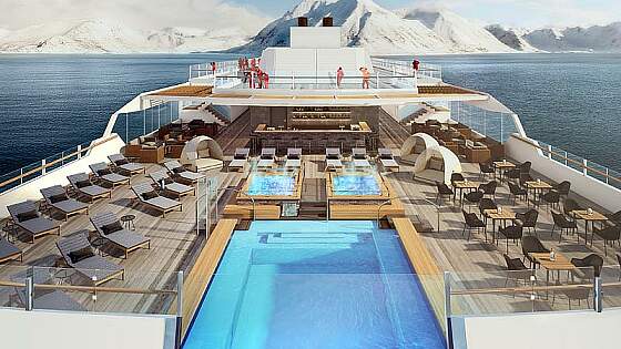 MS Roald Amundsen: Pooldeck