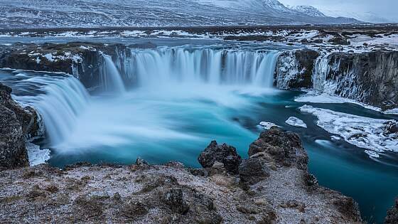 Island, Godafoss: Wasserfall der Götter