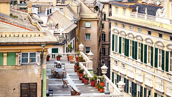 Blick auf die Stadt Genua, Italien