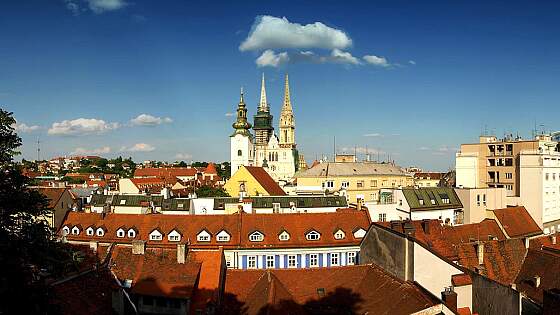 Kroatien: Zagreb Stadtpanorama