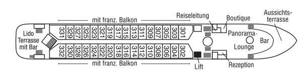 MS Gloria - Deckplan: Diamantdeck