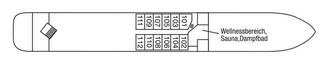 MS Gloria Deckplan: Emeralddeck