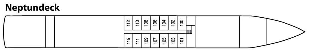 MS Rhein Prinzessin: Deckplan Neptundeck