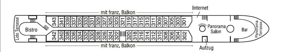 MS Alina: Deckplan Oriondeck