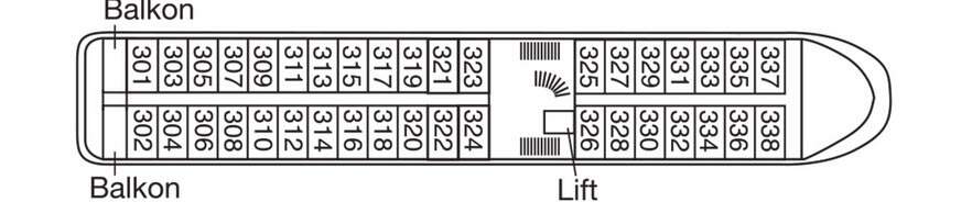 MS Magellan: Deckplan Portodeck