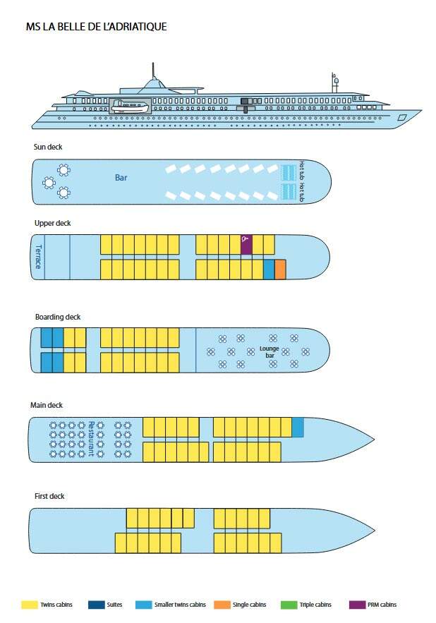 MS Belle de L Adriatique: Deckplan