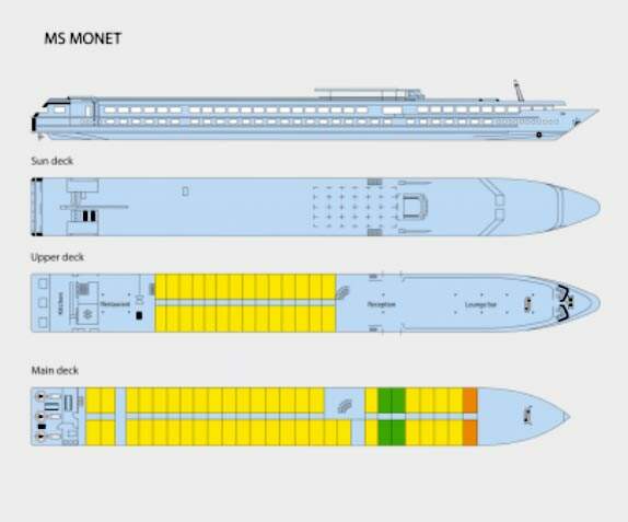 MS Claude Monet: Deckplan