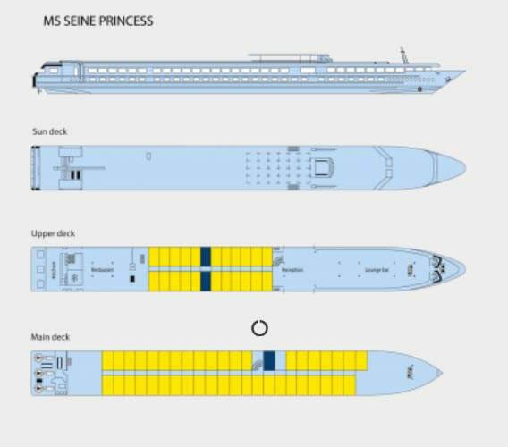 MS Seine Princess: Deckplan