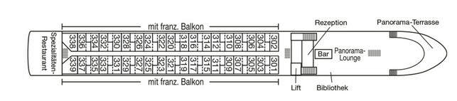 MS Asara: Deckplan Oriondeck