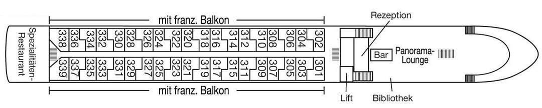 MS Alena: Deckplan Oriondeck