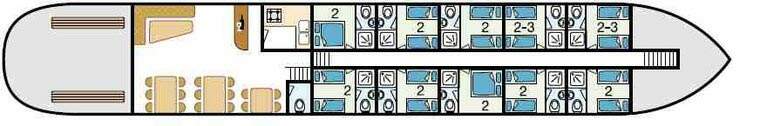MS Sarah: Deckplan