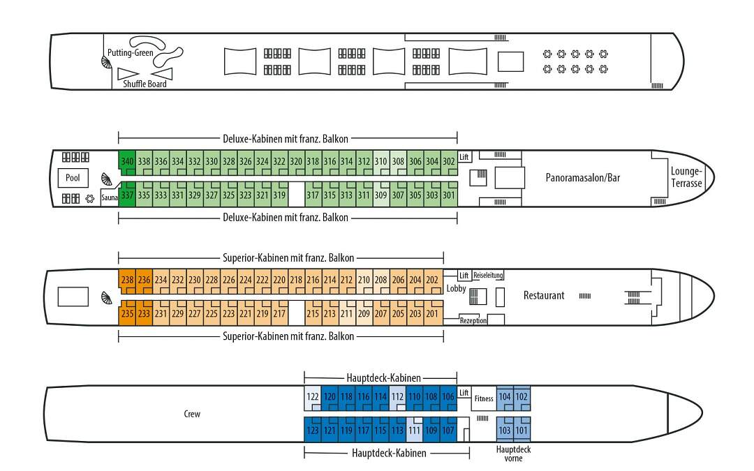 MS VistaStar: Deckplan