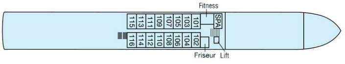 MS Anna Katharina: Deckplan Neptundeck