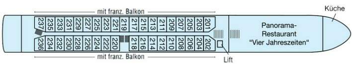 MS Anna Katharina: Deckplan Saturndeck