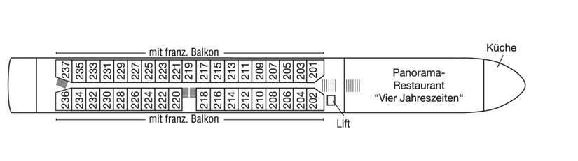 MS Annika: Deckplan Saturndeck