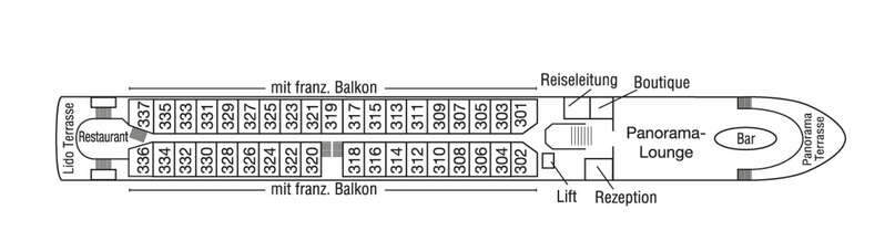 MS Annika: Deckplan Oriondeck